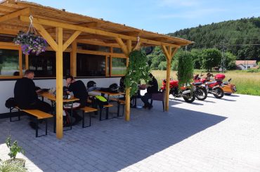 Bikerstop im Bistro Holländer